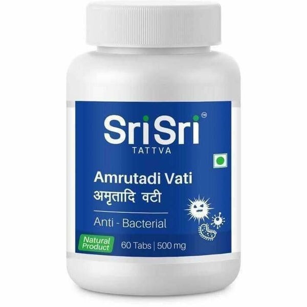 Sri Sri Tattva Amrutadi Vati - Anti Bacterial , 60 x 3 = 180 tabs