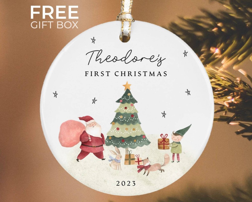 Custom Baby's First Christmas Ornament Personalized Keepsake