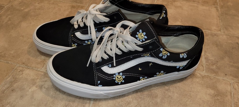 Trippy Floral Print Vans Sneakers for Bold Style