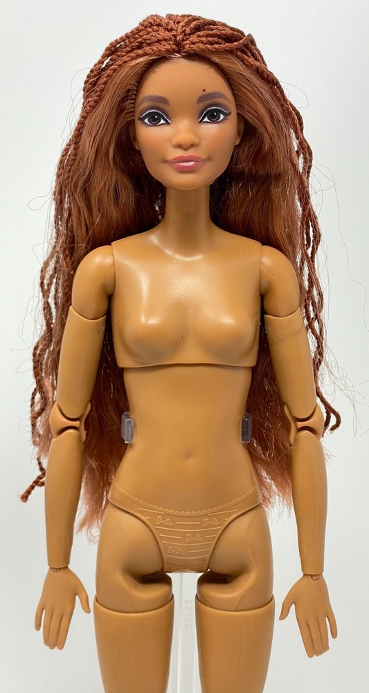 Disney Little Mermaid Ariel Halle Bailey Made to Move Barbie Hybrid NUDE AA Doll
