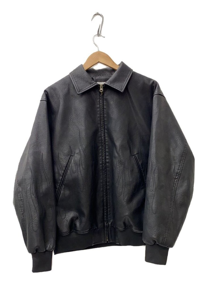 Haight Black Leather Blouson Jacket Size L Style 1306