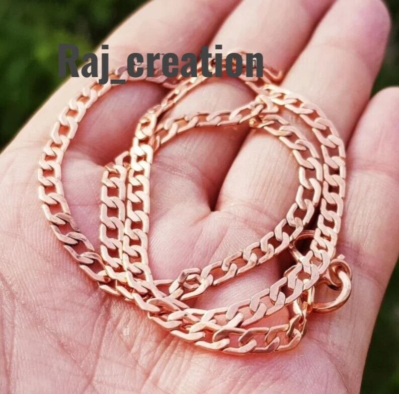 100% Pure Solid Copper Chain Necklace Eco Friendly Chain copper Healing Jewelry