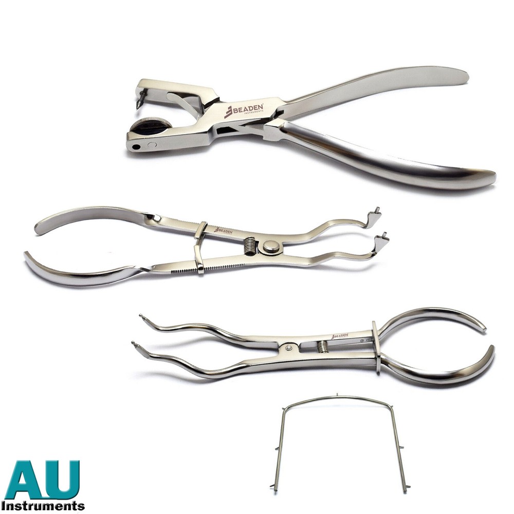 Rubber Dam Instruments Kit Punch Hole Pliers Clamp Forceps Frame Lab Tools