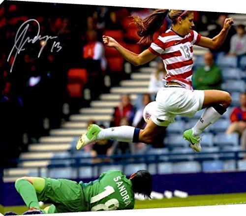 Floating Canvas Wall Art: Alex Morgan Olympic Leap Autograph Print
