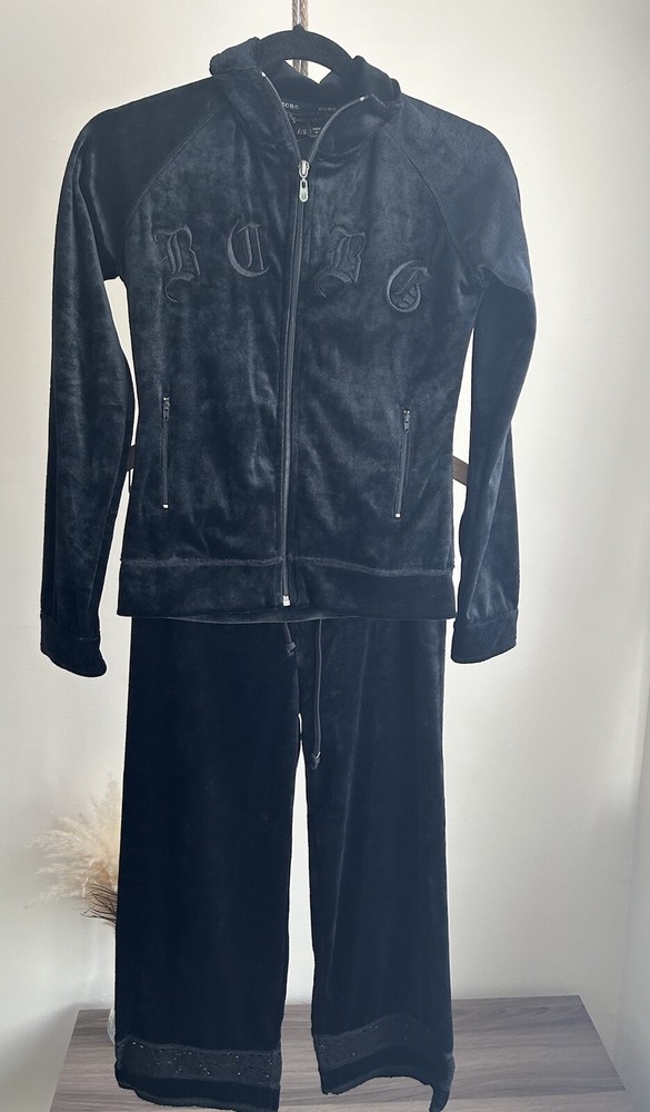 BCBG Maxazria track suit/ jogging suit Black /size S Capri Pants