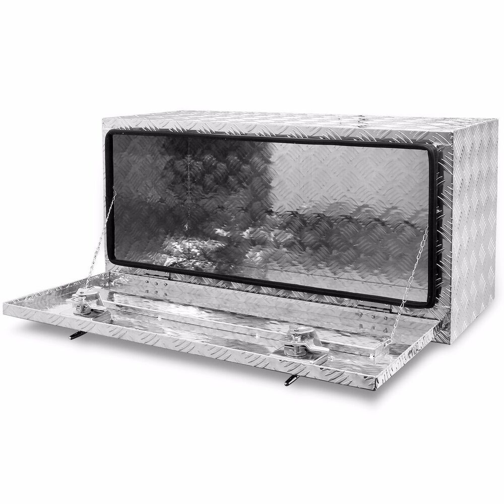 Aluminum 36in Truck Underbody Tool Box Trailer RV Tool Storage Under Bed W/Lock
