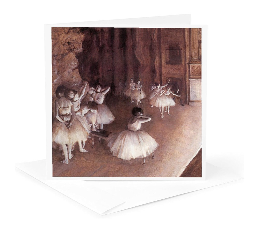 Degas Ballet Rehearsal Greeting Card by 3dRose