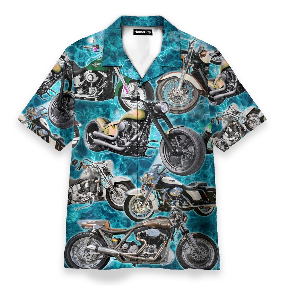 Motorcycles Once A Biker   Hawaiian Shirt