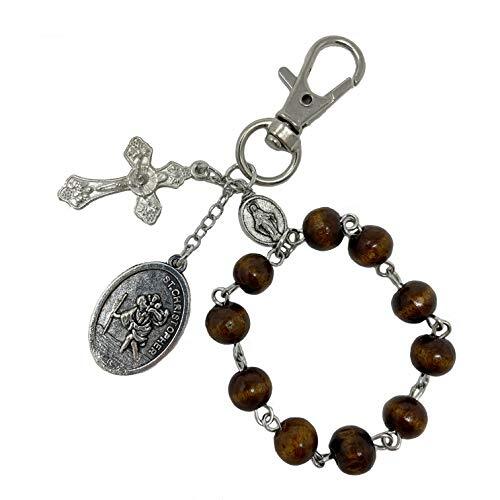 St Christopher Medal For Car - Car Rosary For Rearview Mirror - St. Christoph...