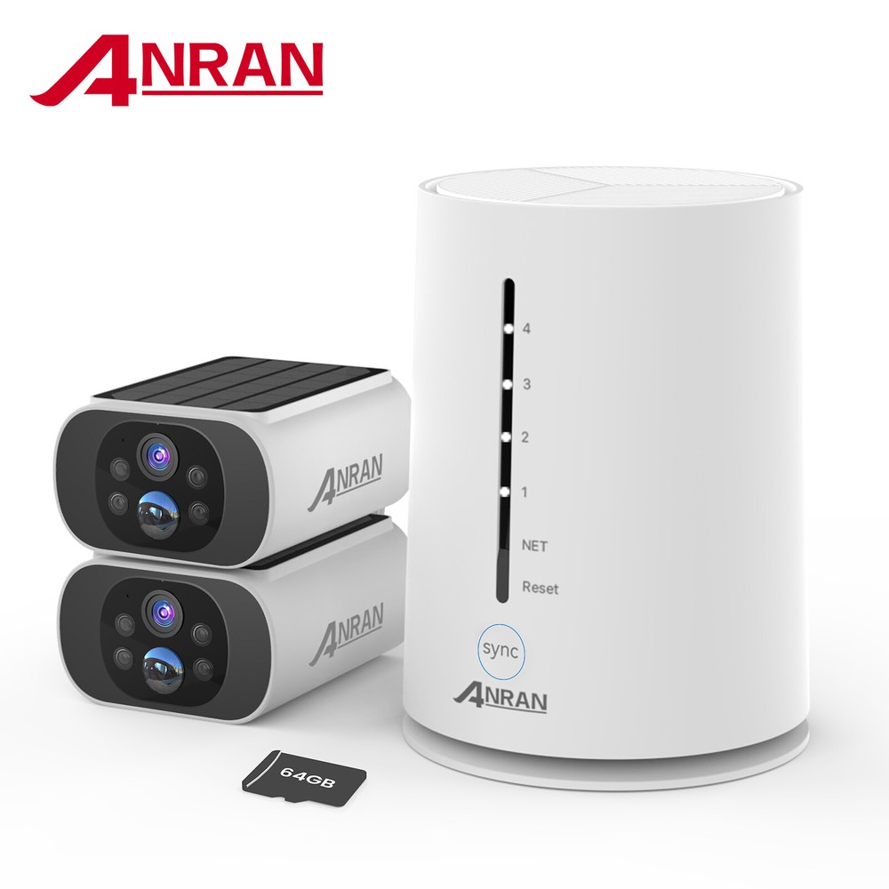 ANRAN 4MP Security Camera System CCTV Wireless Solar Powered Home Outdoor