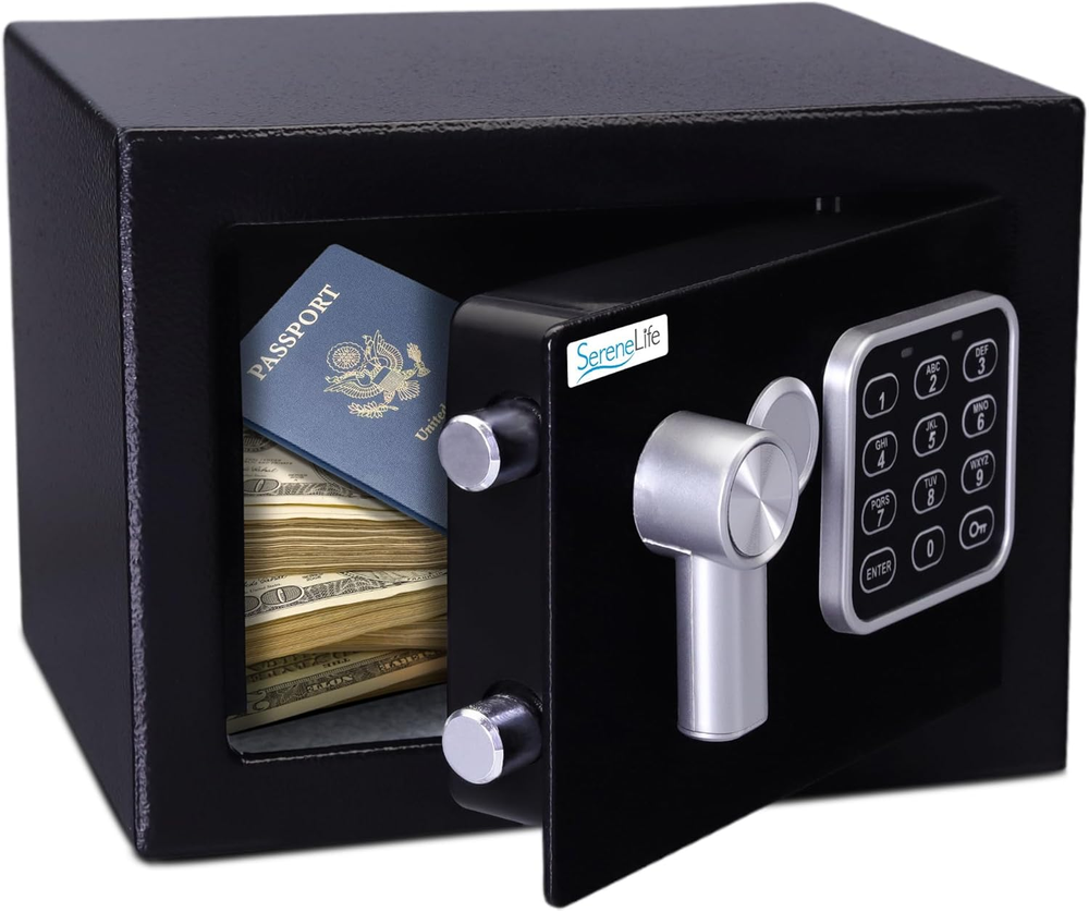 Steel Digital Safe Box - Secure Storage for Cash, Jewelry & More