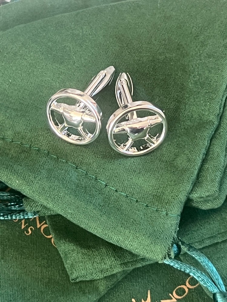 Steering Wheel Cufflinks for Men Classic Automotive-Themed Accessories Perfect