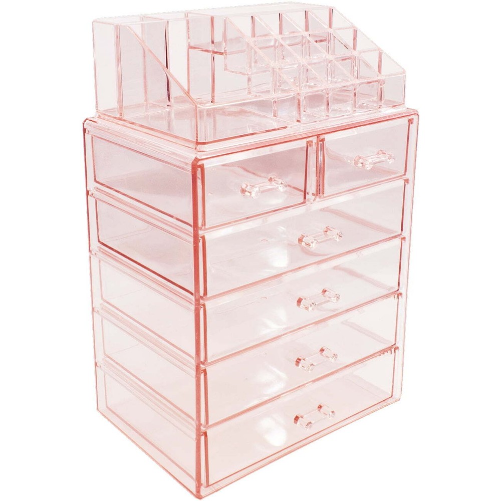 Acrylic Makeup Jewelry Organizer with Clear Display Case