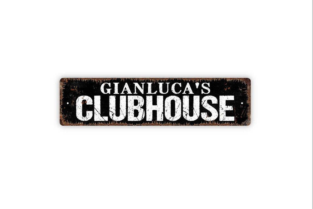 Personalized Clubhouse Sign - Kids Treehouse Fort Man Cave She Shed Rustic
