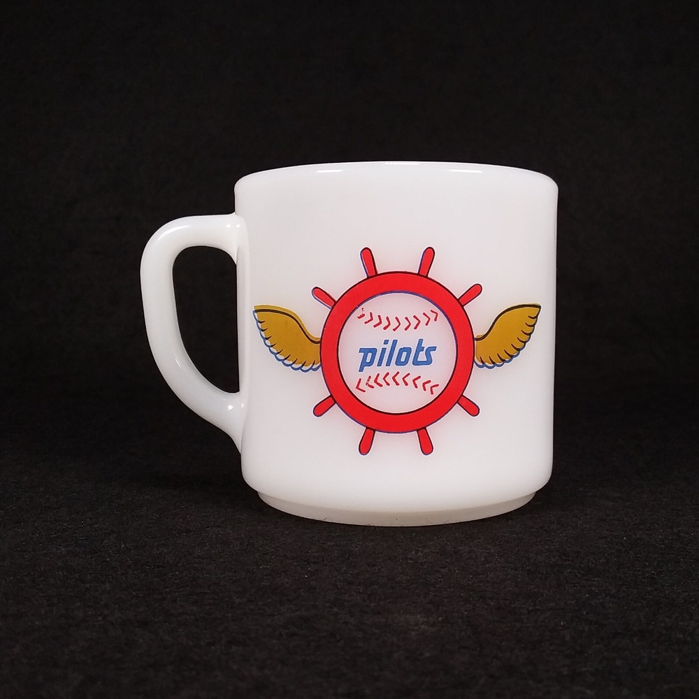Seattle Pilots Baseball - Federal Heat Proof Milk Glass Mug - Vintage 1969