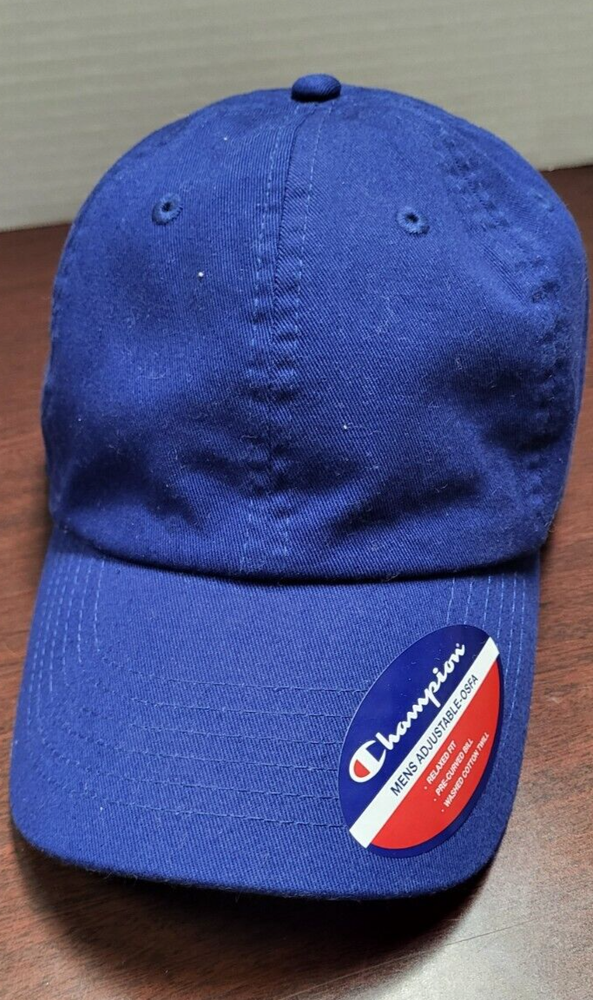 Champion blue hat cap dad cap buckle back