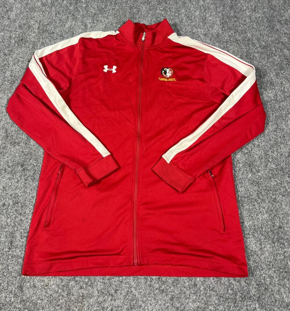 Under Armour Florida State FSU Seminoles Men's Red/White Full-Zip Jacket L
