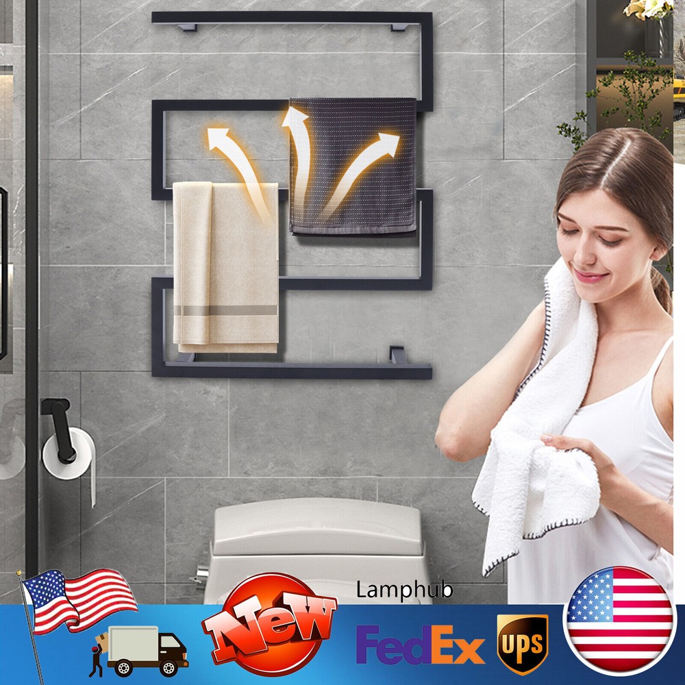 5-Bar Electric Heated Towel Rack for Bathroom - Warm Clothes & Towels