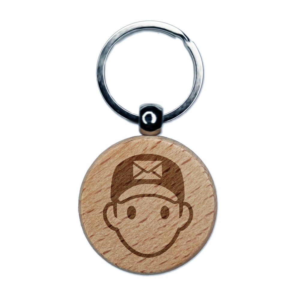 Custom Engraved Wood Keychain for Mail Carriers - Occupation Charm