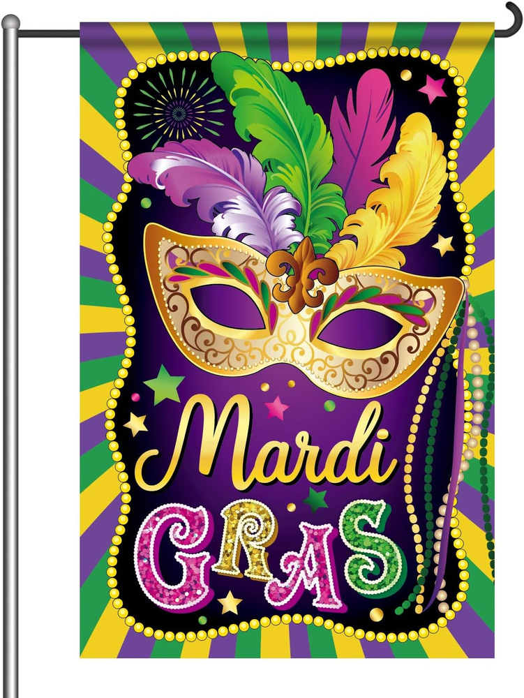 Mardi Gras Decorations Garden Flag New Orleans Party Mardi Gras Hanging Garland
