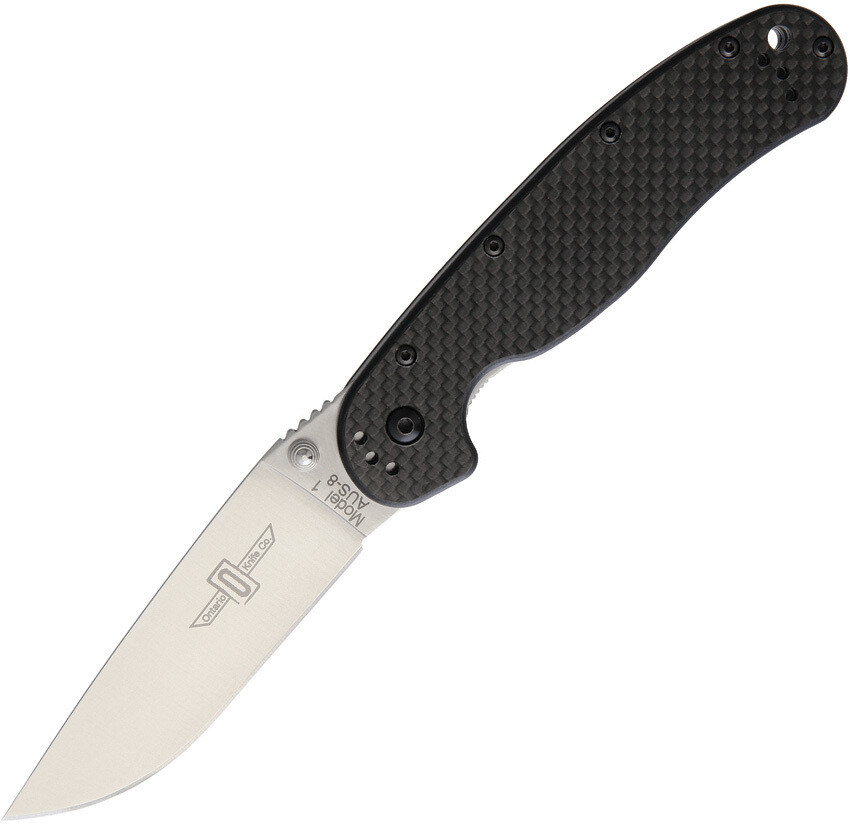 Ontario Knives RAT 1 Linerlock Knife Satin 8886CF