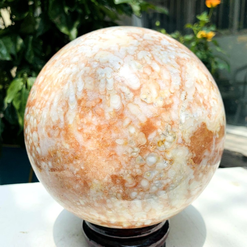 10.6LB  NaturalChocolate  Agate Sphere Ball Reiki Healing Gem