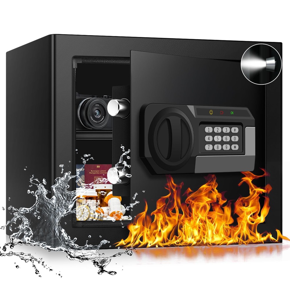 1.6 Cu Ft Fireproof Digital Safe for Home Security Anti-Theft Document Protection
