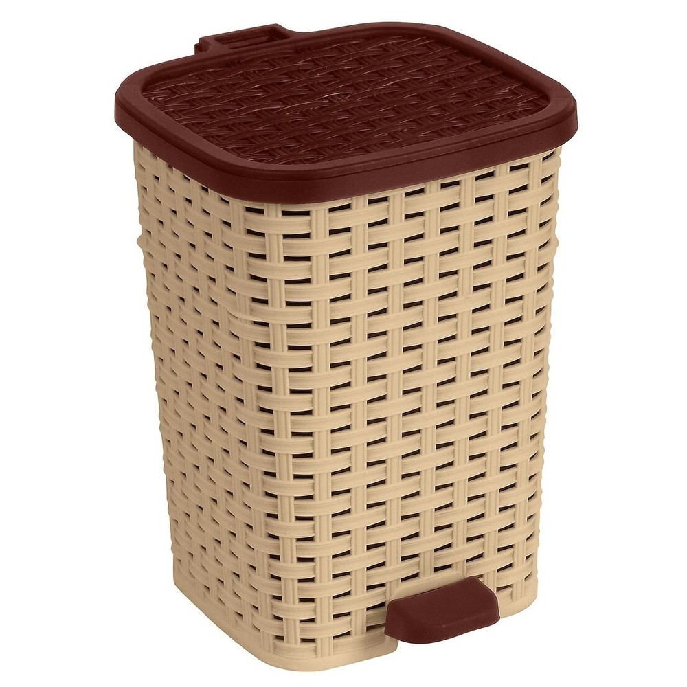 12 qt Wicker Step Trash Can