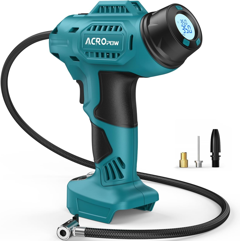 Tire Inflator Portable Air Compressor for Makita 18V Battery, Cordless Car Tire