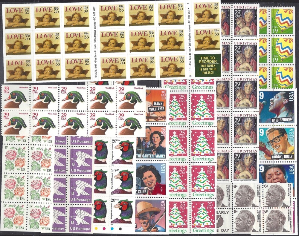 $28.46 face value US postage, booklet panes all MNH.
