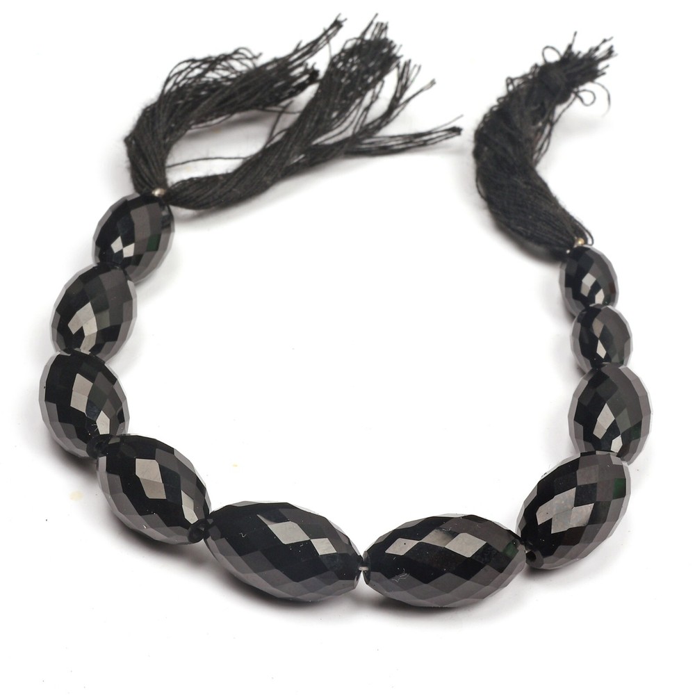 6-7mm Black Onyx Faceted Gemstone Beads for Jewelry Making