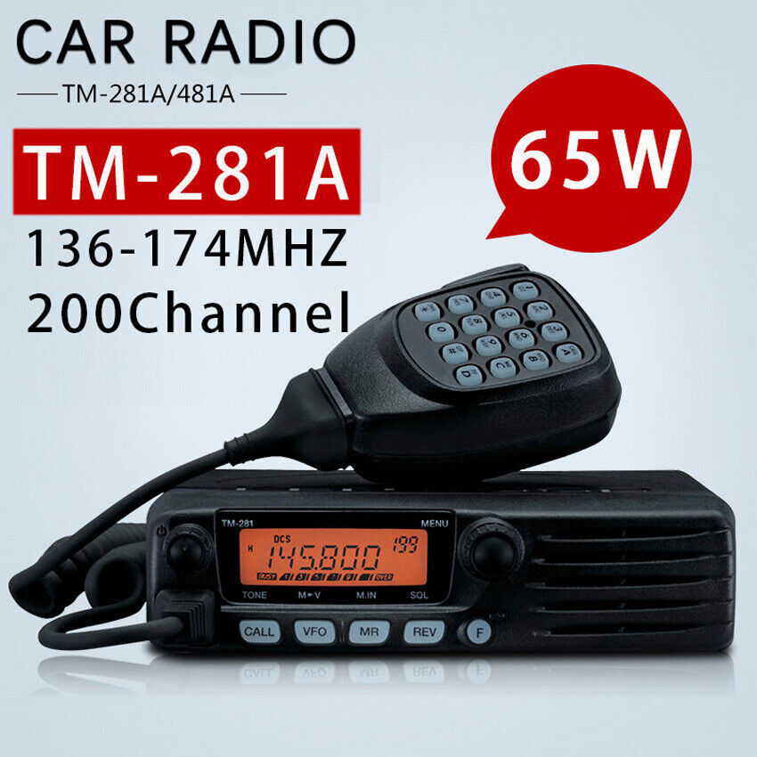 TM-281A FM Transceiver Mobile Radio Car Radio Station 136-174MHZ 10-50KM 65W US