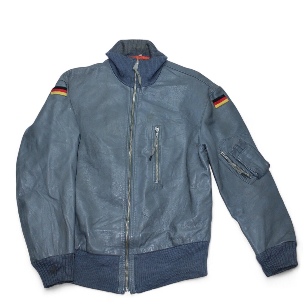 Original German Bundeswehr Marine MFG.2 Flight Jacket Gr2 Small Vintage Goatskin