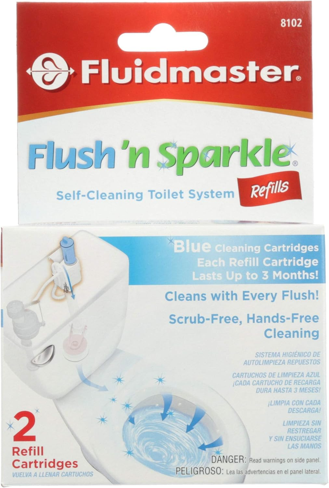 Fluidmaster Flush 'N Sparkle Automatic Toilet Bowl Cleaning Refill Cartridges