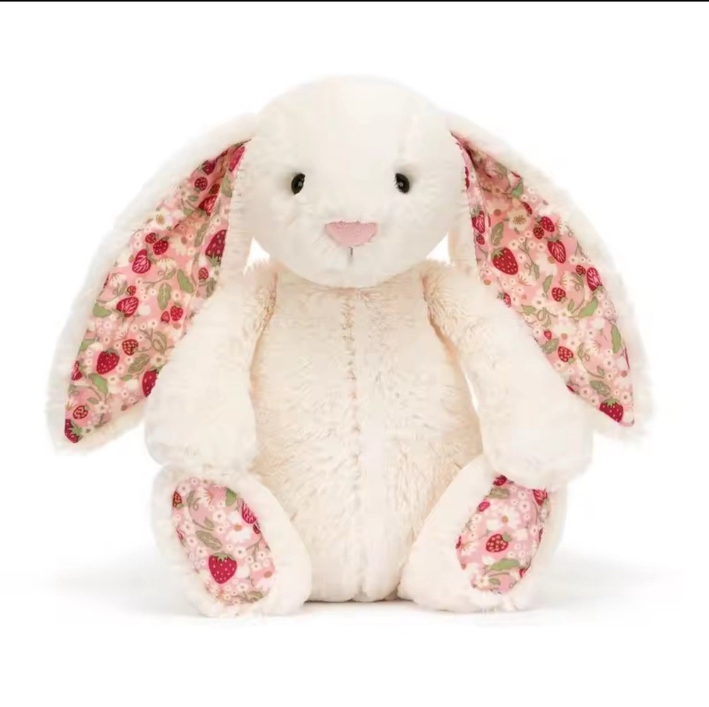 Jellycat Blossom Cream Bunny ‘Berry ‘ Plush toy Stuffed animal [Medium] BMP3MS