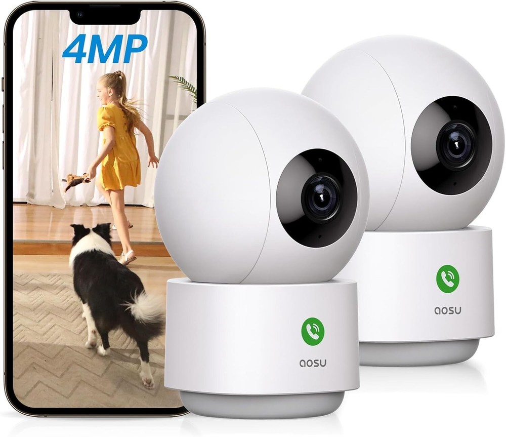 360° 4MP QHD Smart Security Camera with Night Vision for Home Surveillance