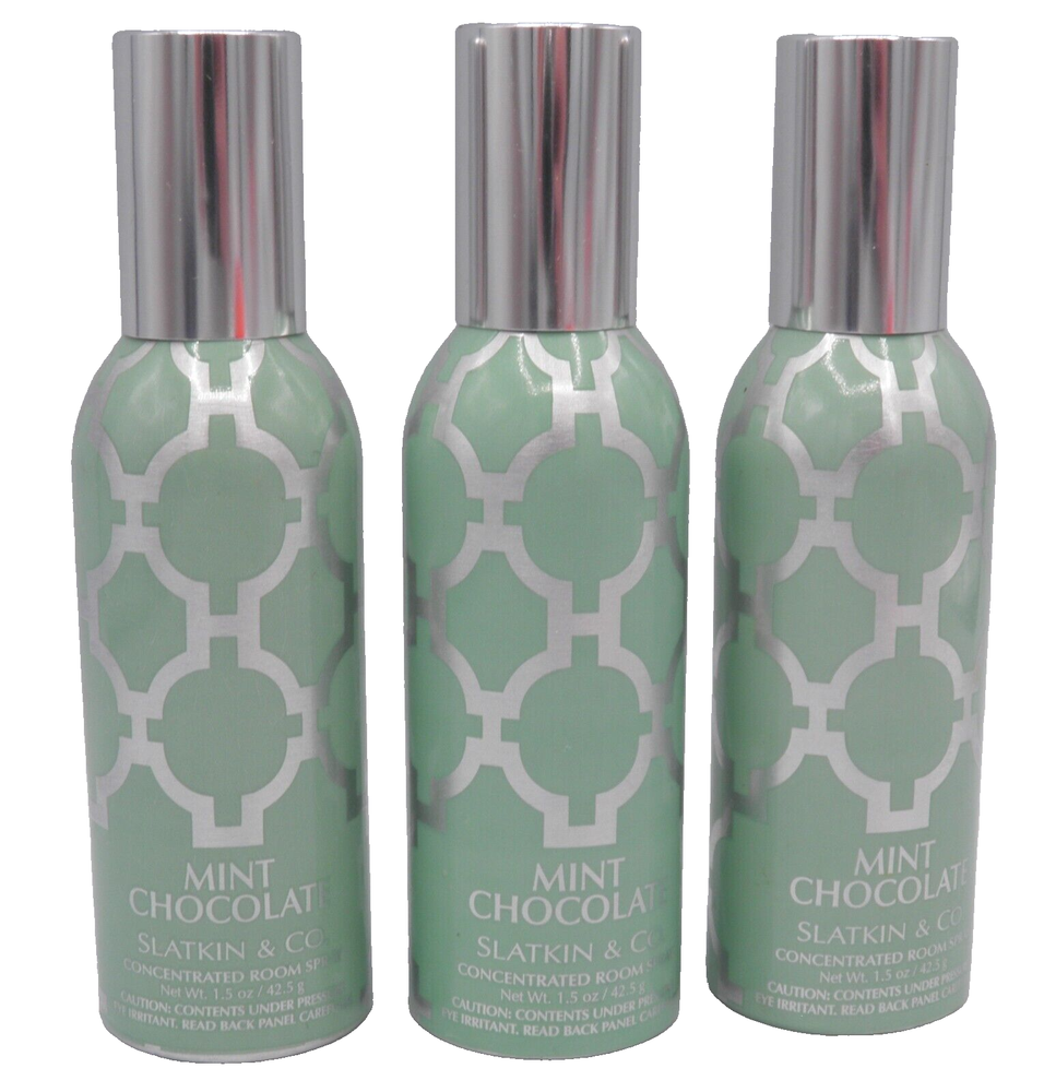Bath & Body Works Mint Chocolate Slatkin Room Spray 3-Pack Rare