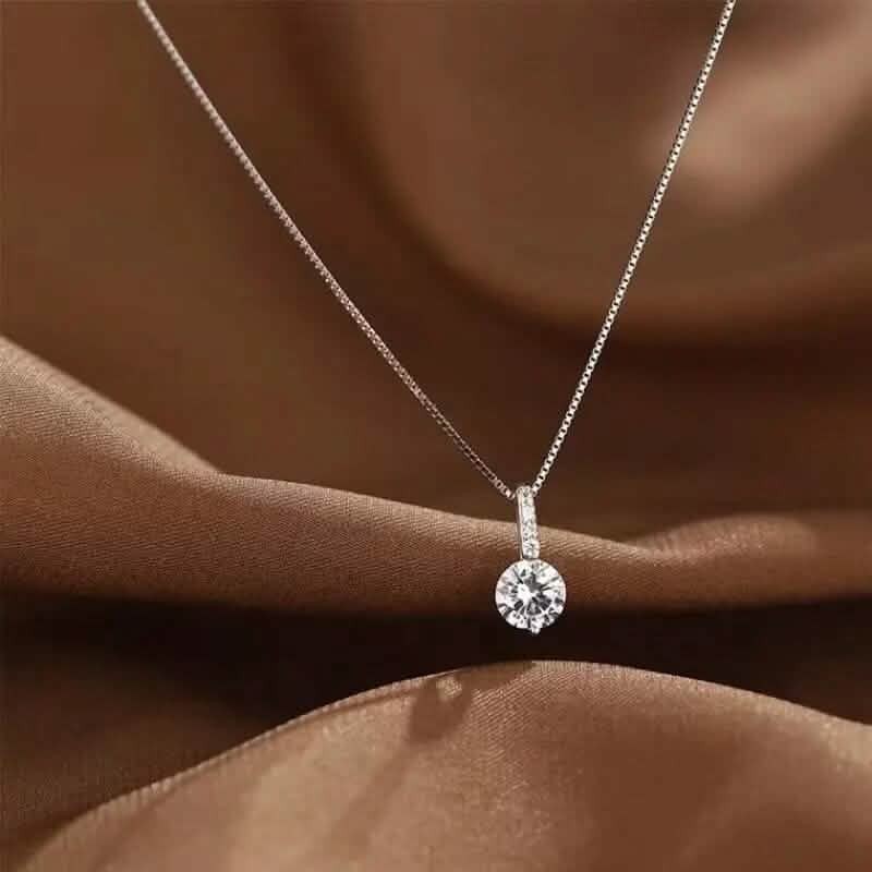 Zirconia Water Drop Pendant Clavicle Chain Necklace
