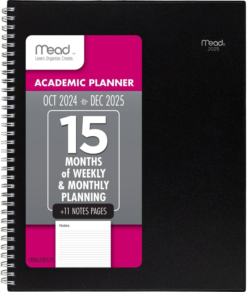 2025 Planner, Weekly & Monthly, 15-Month, 8-1/2