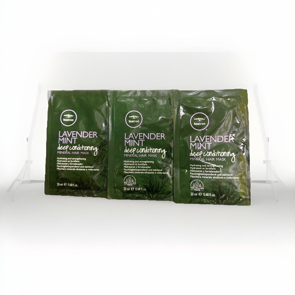 Tea Tree Lavender Mint Deep Conditioning Hair Mask 3 Pack for Hydration & Nourishment