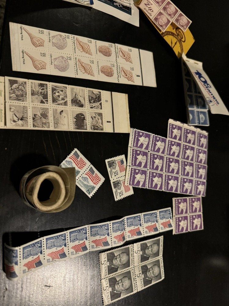 UNUSED Mint U.S. Postage, face Value $25+ some free older Stamps For Collectors