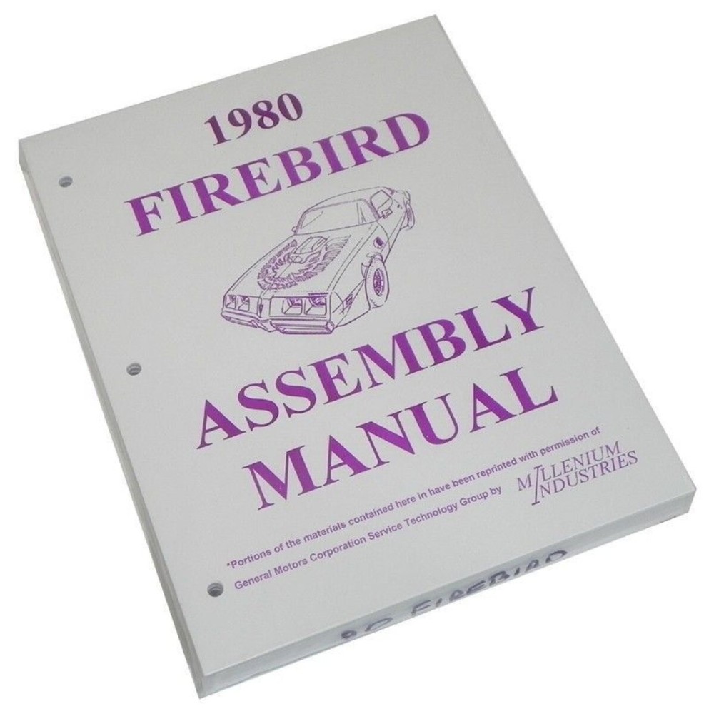 Factory Assembly Manual Repair Restore 1980 Pontiac Firebird 1pc