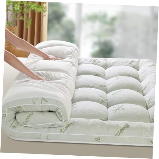 Bambu Viscose Mattress Topper Queen,1000 GSM Cooling Mattress Topper,Extra