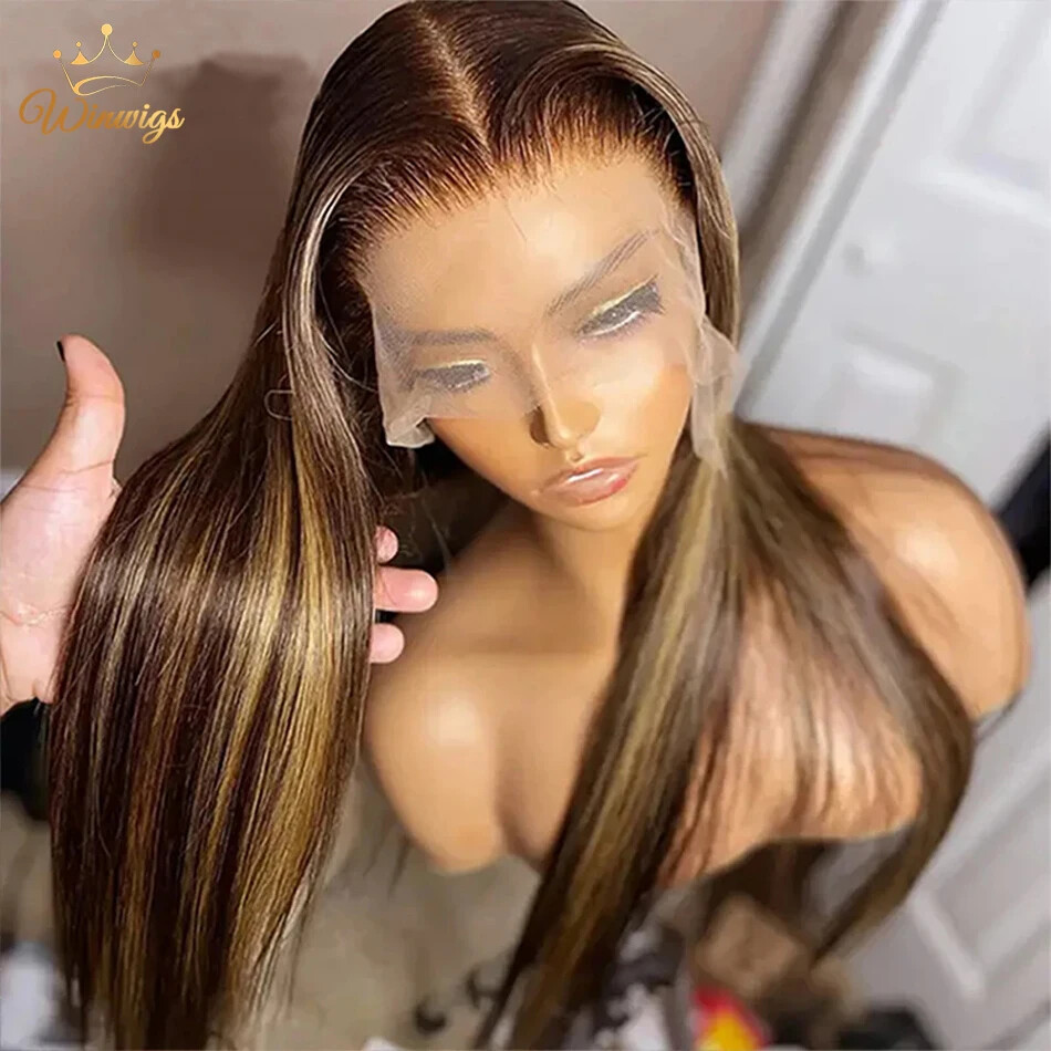 Brazilian HD Glueless Lace Front Wig Transparent Human Hair