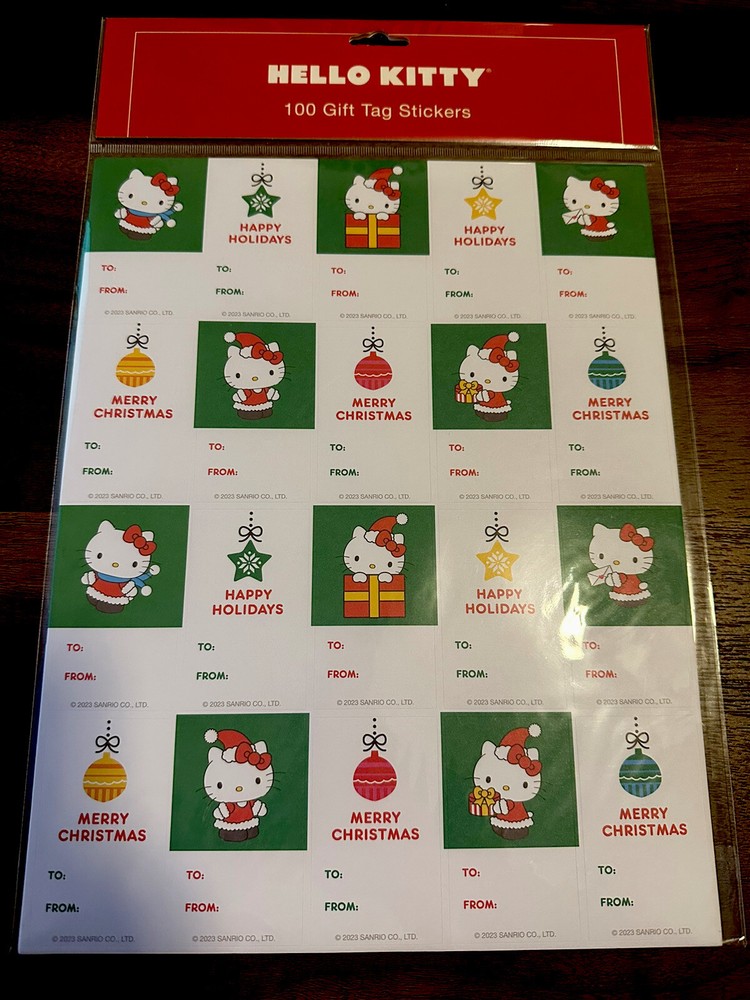 Hello kitty x Christmas gift tag stickers NIP HTF RARE LIMITED EDITION Christmas