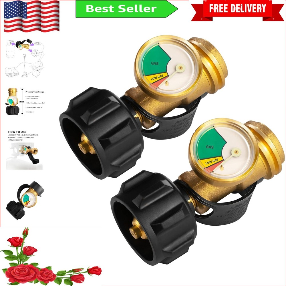 Visual Propane Tank Level Indicator & Leak Detector - Set of 2, Type 1 Conn.-image