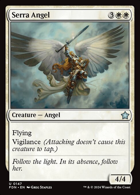 1x Serra Angel - Foil NM Eng MTG - Foundations