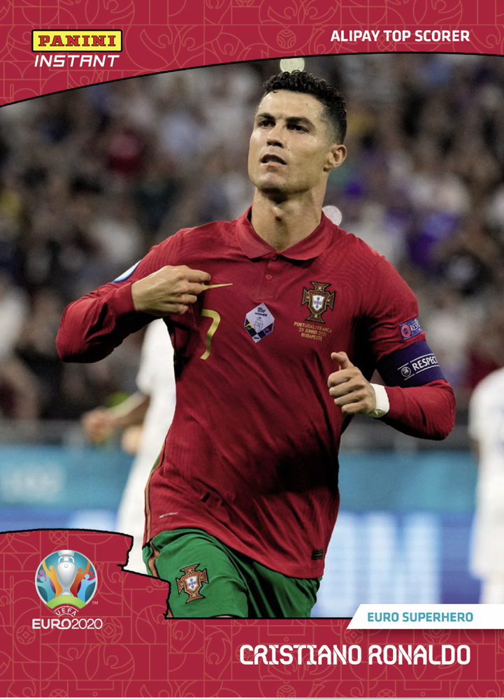 CRISTIANO RONALDO EURO 2020 ALIPAY TOP SCORER PANINI PORTUGAL CARD 73-image