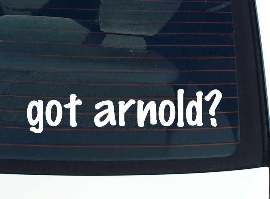 got arnold? CAR DECAL BUMPER STICKER VINYL FUNNY LAST NAME WINDOW PRIDE