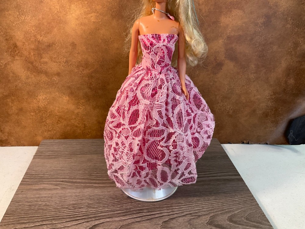 Barbie Doll Clothes Multi ColorGown Long Dress & Shoes Outfit Set Lot